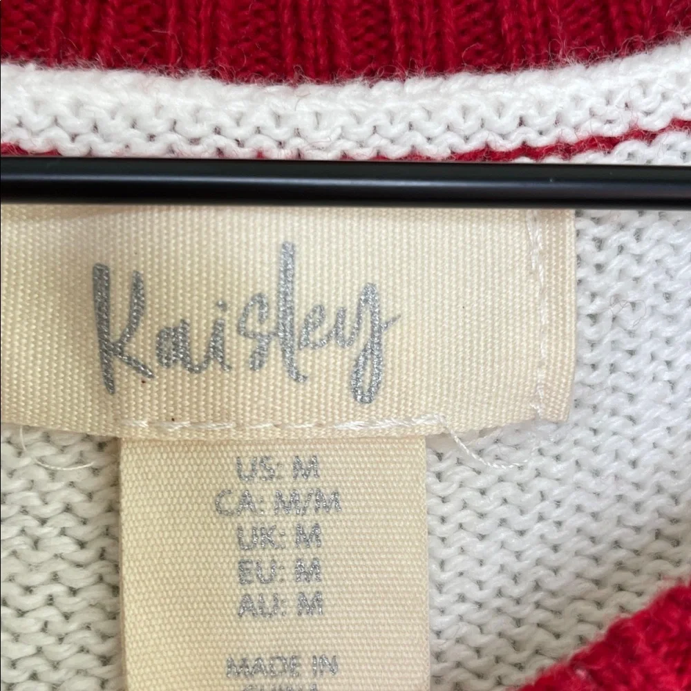 Kaisely Red and Cream Holiday Sweater